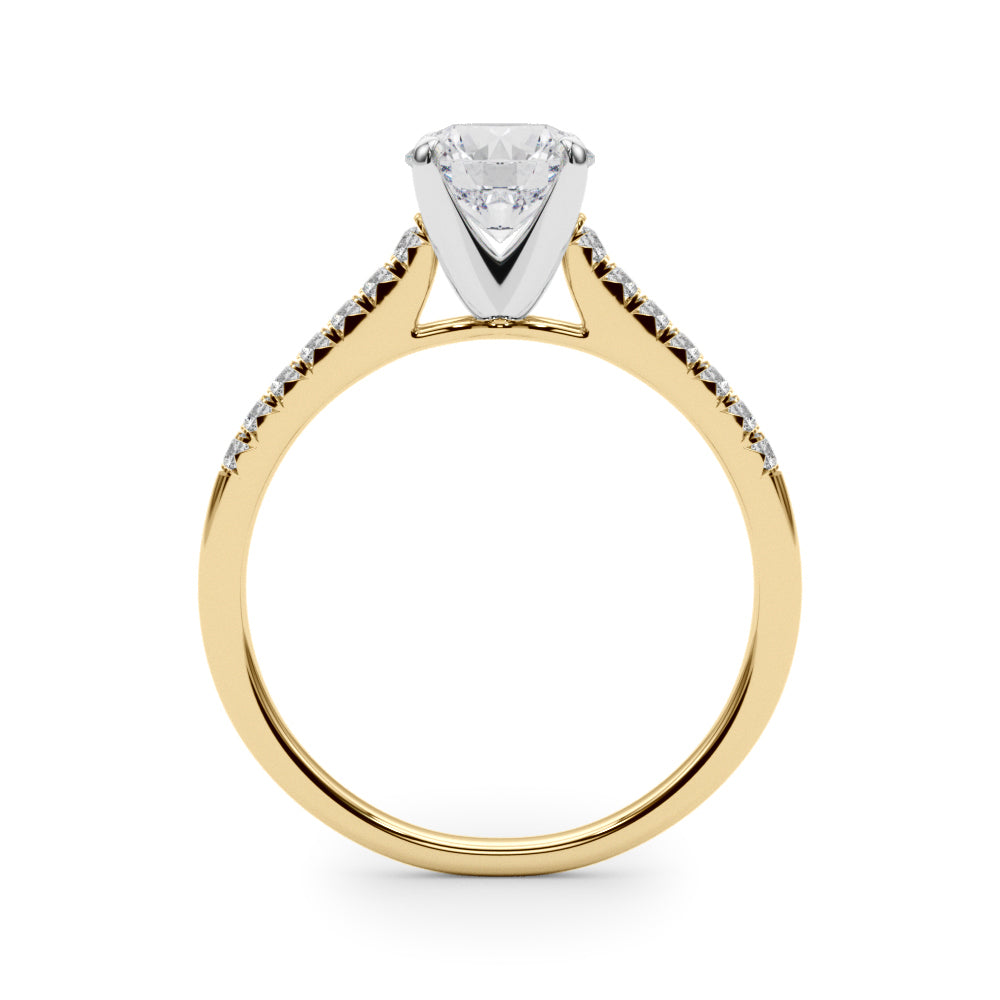 Petite Pavé Diamond Engagement Ring (1/10 ct. tw.)