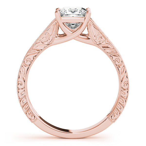 Vintage Engraved Solitaire Diamond Engagement Ring (1 1/2 ct. tw.)