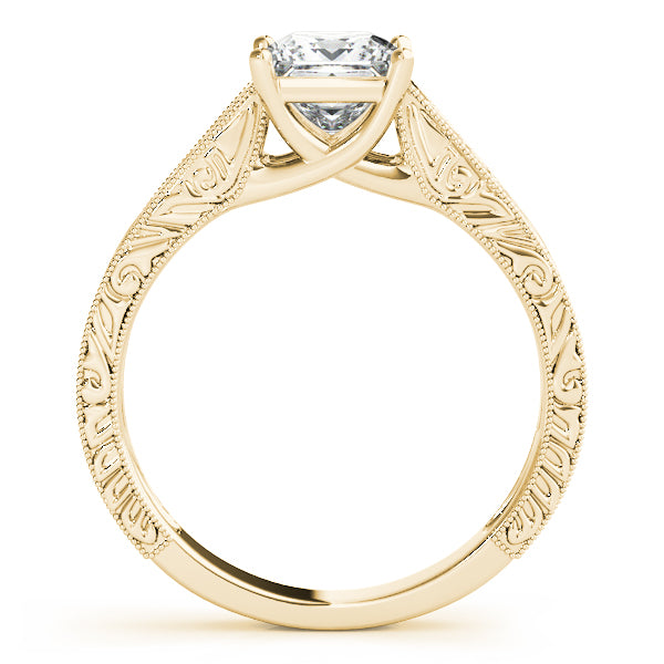 Vintage Engraved Solitaire Diamond Engagement Ring (1 1/2 ct. tw.)