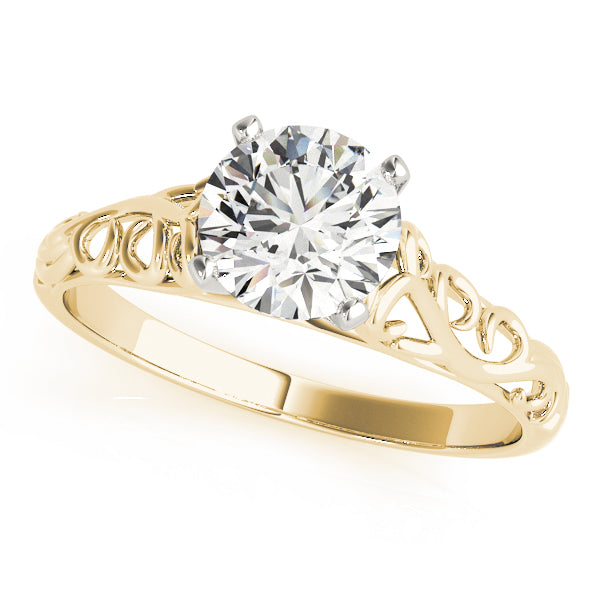 Romantic Filigree Diamond Engagement Ring