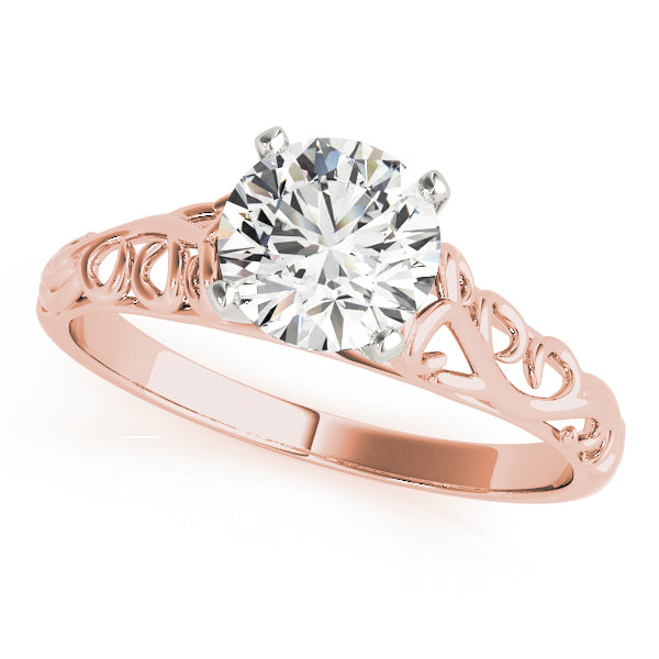 Romantic Filigree Diamond Engagement Ring