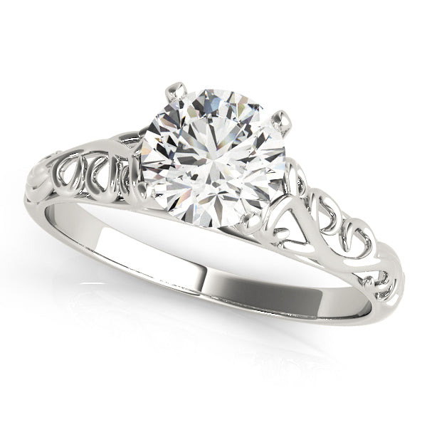 Romantic Filigree Diamond Engagement Ring