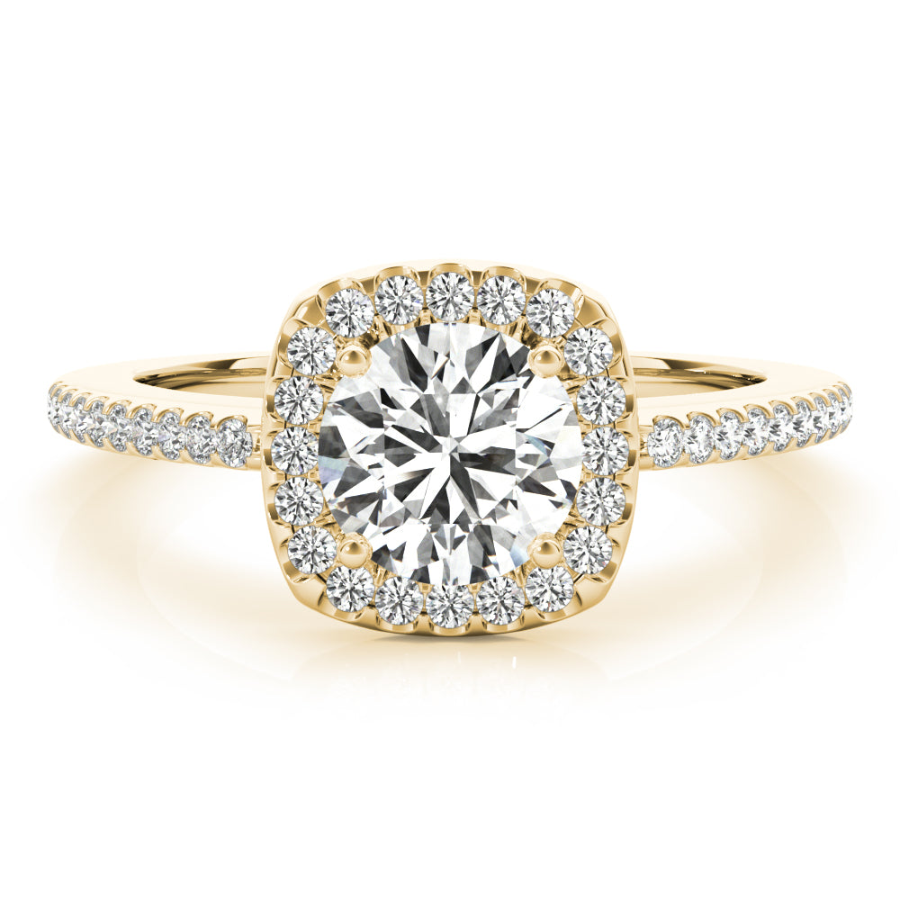 Cushion Halo Pavé Diamond Engagement Ring (1/2 ct. tw.)