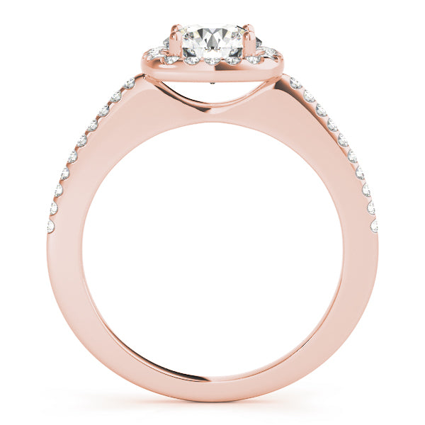 Cushion Halo Pavé Diamond Engagement Ring (1/2 ct. tw.)
