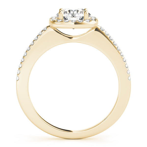 Cushion Halo Pavé Diamond Engagement Ring (1/2 ct. tw.)