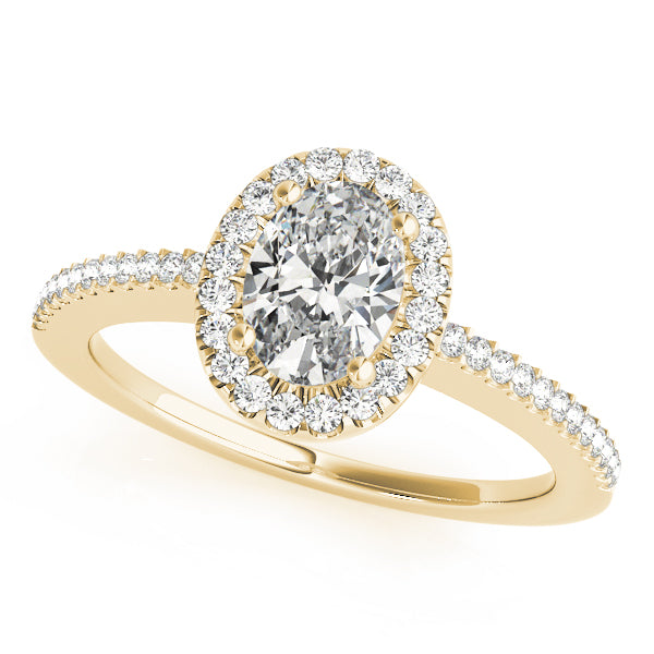 Petite Halo Pavé Diamond Engagement Ring (3/8 ct. tw.)