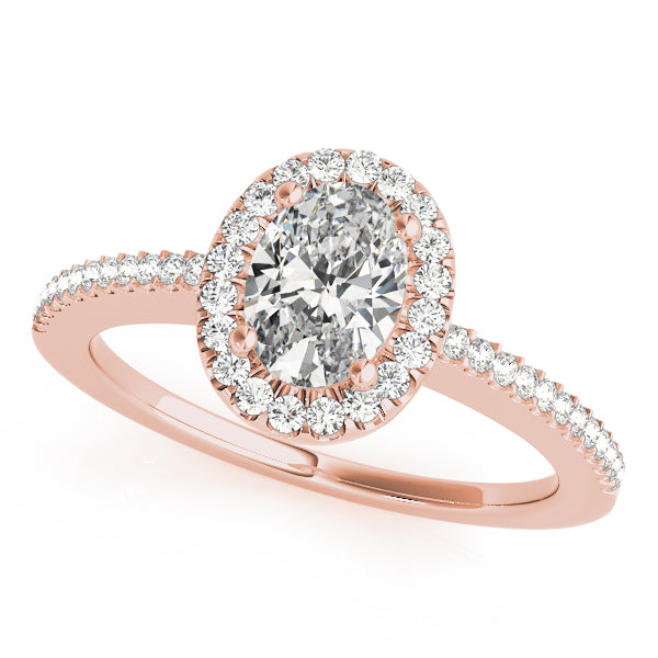 Petite Halo Pavé Diamond Engagement Ring (3/8 ct. tw.)