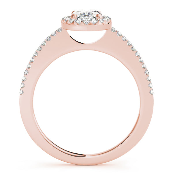 Petite Halo Pavé Diamond Engagement Ring (3/8 ct. tw.)