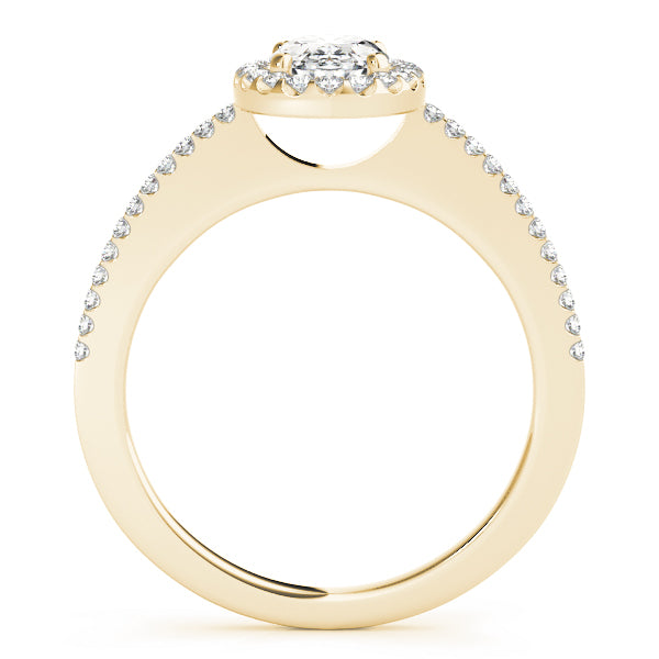Petite Halo Pavé Diamond Engagement Ring (1/5 ct. tw.)