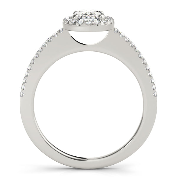 Petite Halo Pavé Diamond Engagement Ring (3/8 ct. tw.)
