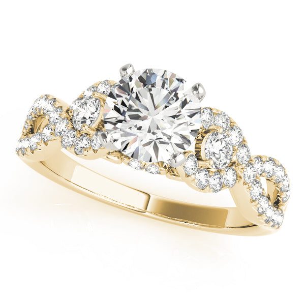 Twist Pavé Diamond Engagement Ring (3/8 ct. tw.)