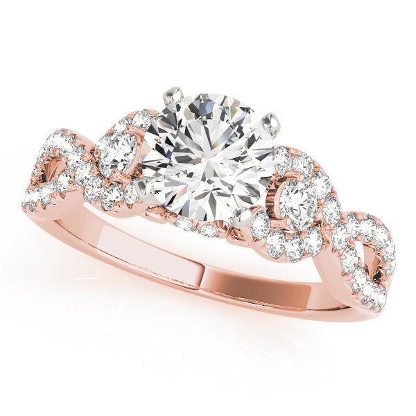 Twist Pavé Diamond Engagement Ring (3/8 ct. tw.)