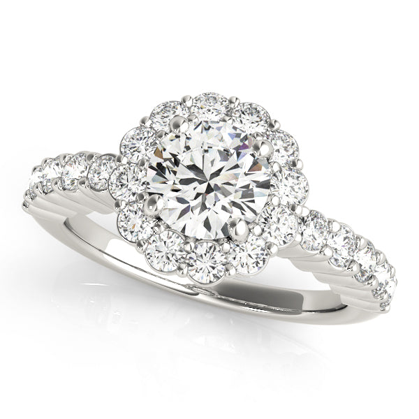 Floral Halo Diamond Engagement Ring (5/8 ct. tw.)