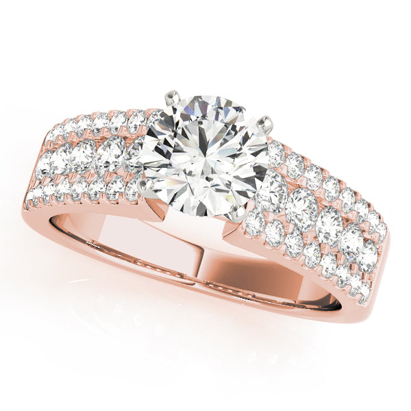 Three-Row Pavé Diamond Engagement Ring (3/4 ct. tw.)