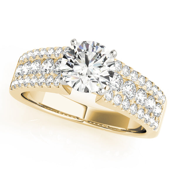 Three-Row Pavé Diamond Engagement Ring (3/4 ct. tw.)