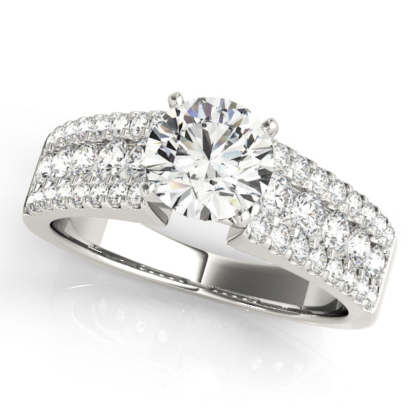 Three-Row Pavé Diamond Engagement Ring (3/4 ct. tw.)