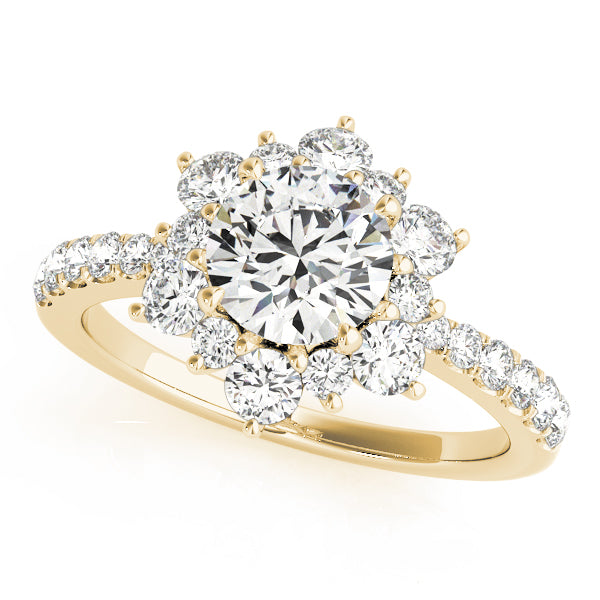 Floral Cluster Diamond Engagement Ring (3/4 ct. tw.)
