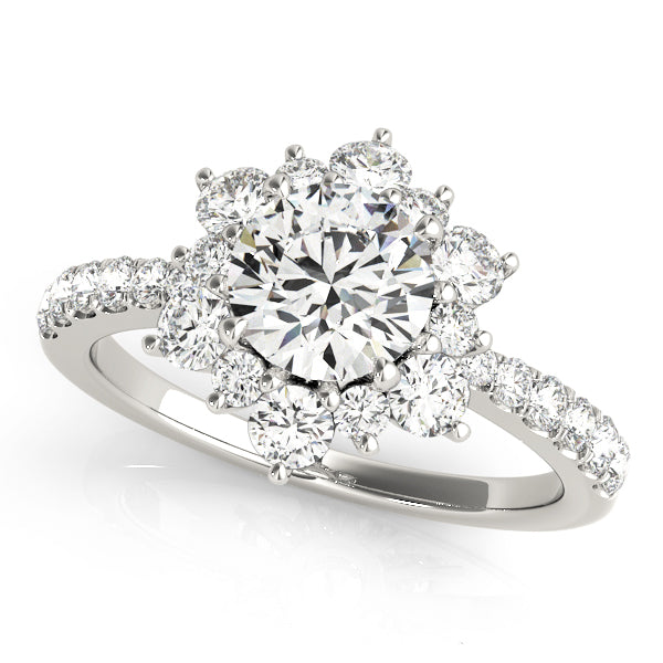 Floral Cluster Diamond Engagement Ring (3/4 ct. tw.)