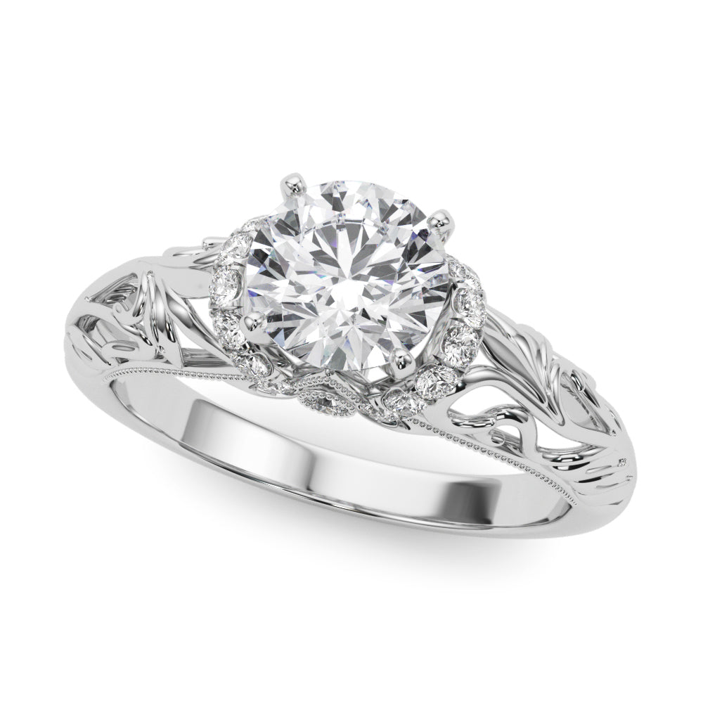 Romantic Pavé Diamond Engagement Ring (1/6 ct. tw.)