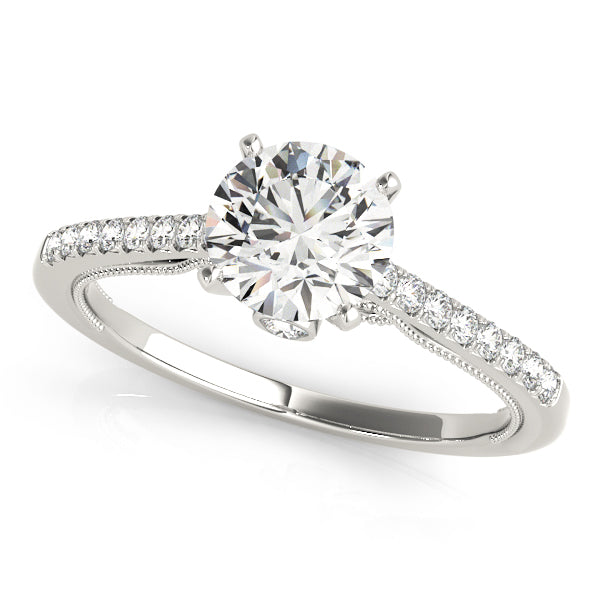 Petite Pavé Diamond Engagement Ring (1/3 ct. tw.)