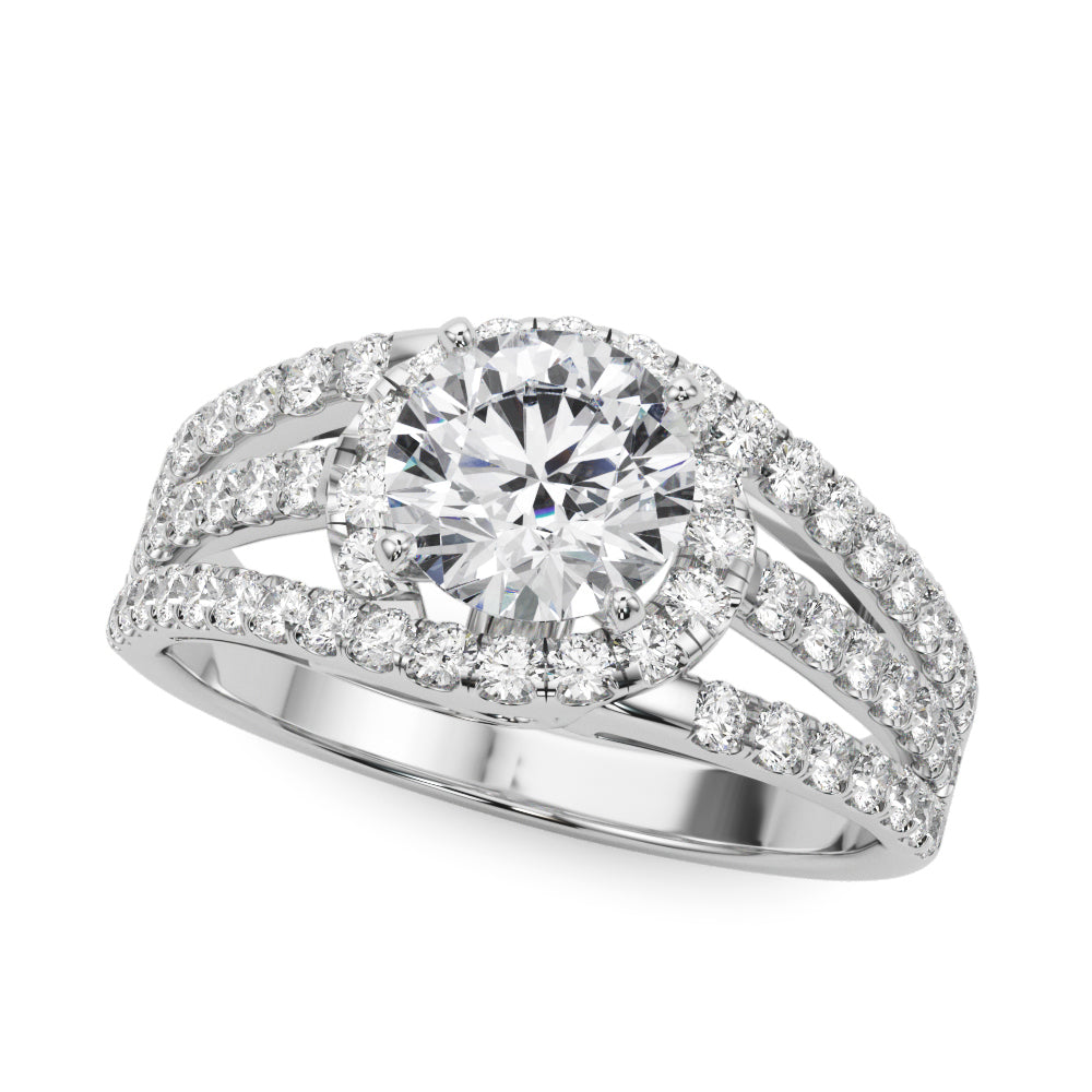 Double Halo Split-Shank Diamond Engagement Ring (5/8 ct. tw.)