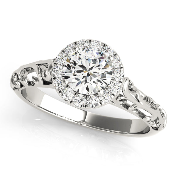 Romantic Halo Diamond Engagement Ring (1/10 ct. tw.)