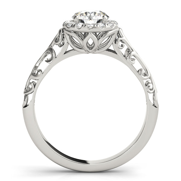 Romantic Halo Diamond Engagement Ring (1/10 ct. tw.)