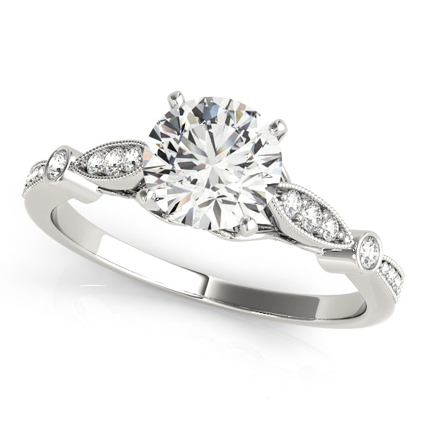Vintage-Inspired Milgrain Diamond Engagement Ring (1/8 ct. tw.)