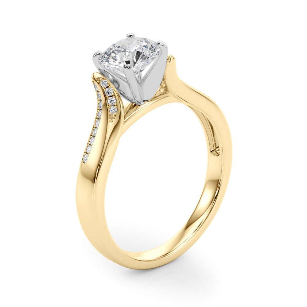 Twist Channel-Set Diamond Engagement Ring (1/8 ct. tw.)