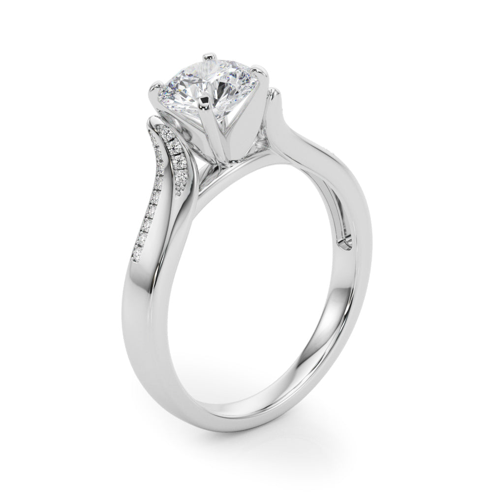 Twist Channel-Set Diamond Engagement Ring (1/8 ct. tw.)