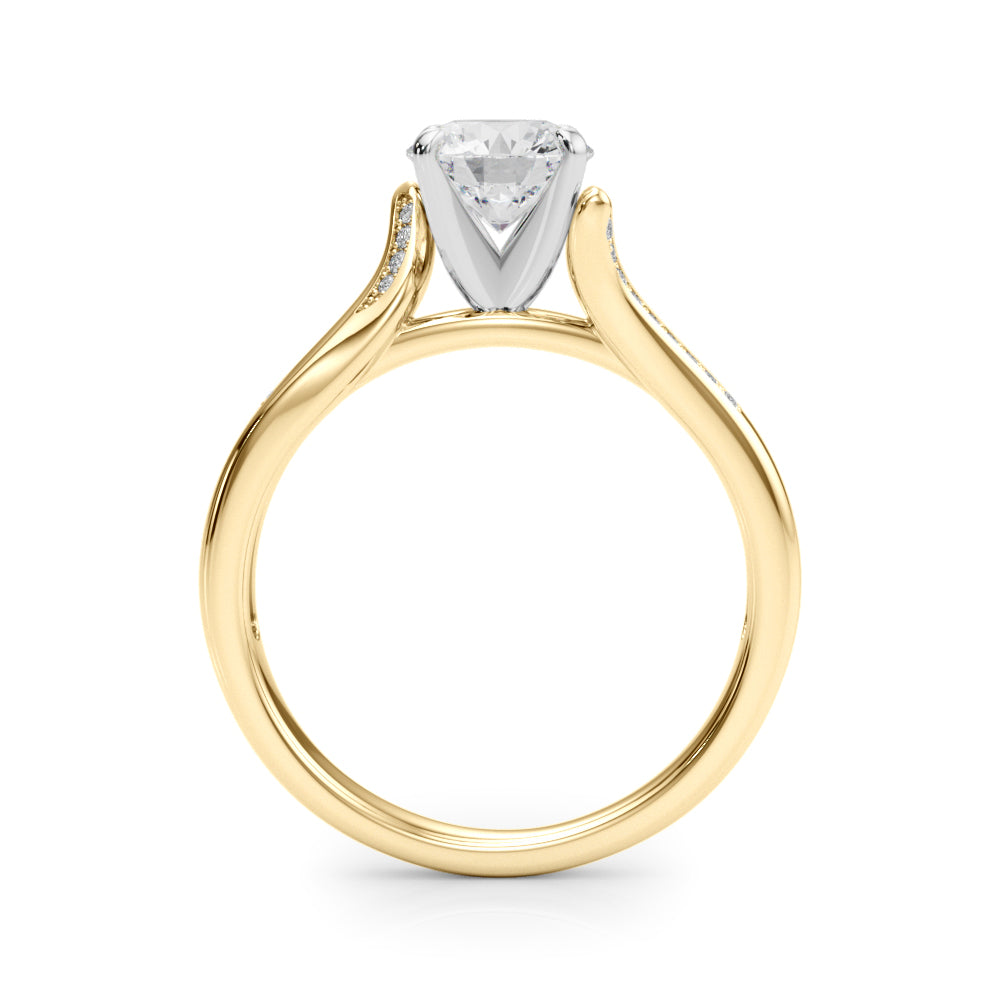 Twist Channel-Set Diamond Engagement Ring (1/8 ct. tw.)