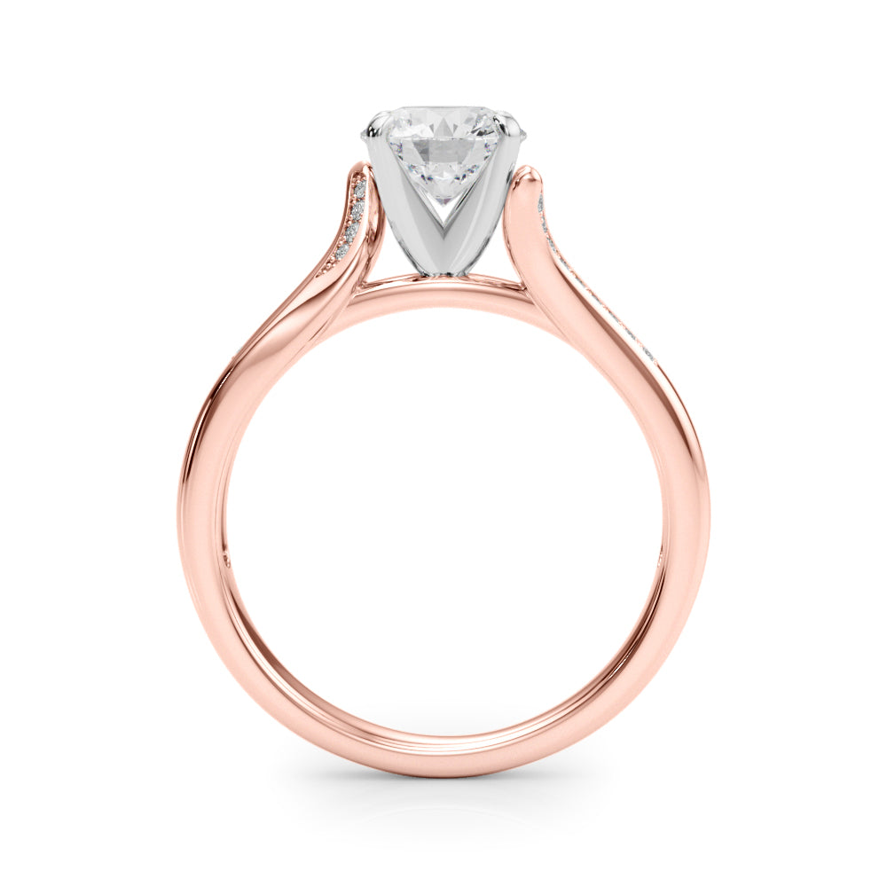 Twist Channel-Set Diamond Engagement Ring (1/8 ct. tw.)
