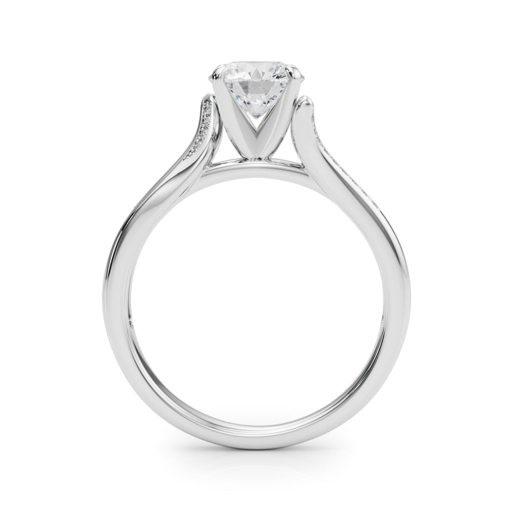 Twist Channel-Set Diamond Engagement Ring (1/8 ct. tw.)