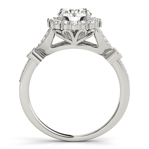 Vintage-Inspired Halo Diamond Engagement Ring (3/8 ct. tw.)
