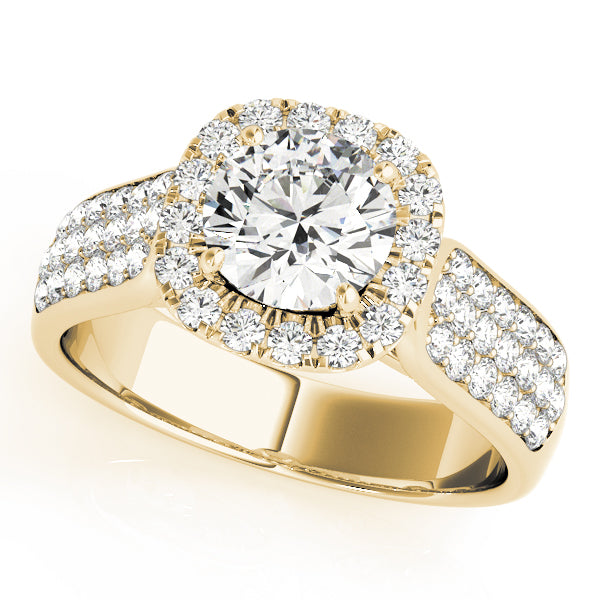 Cushion Halo Pavé Diamond Engagement Ring (3/4 ct. tw.)