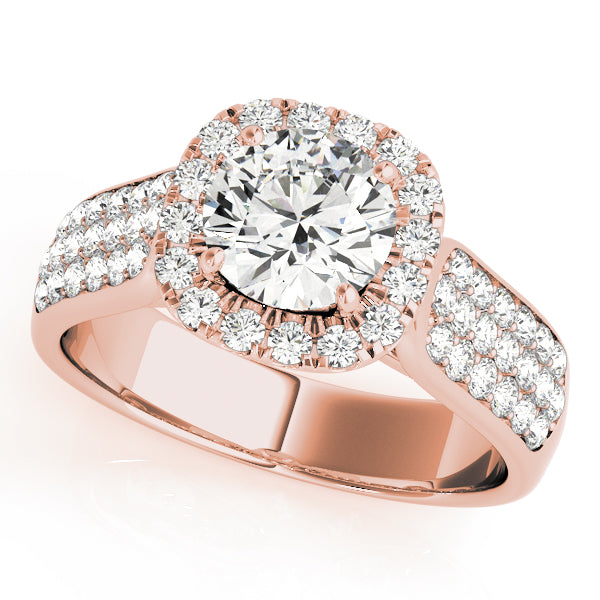 Cushion Halo Pavé Diamond Engagement Ring (3/4 ct. tw.)