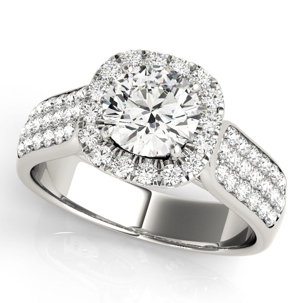 Cushion Halo Pavé Diamond Engagement Ring (3/4 ct. tw.)