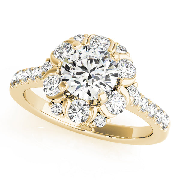 Cluster Halo Diamond Engagement Ring (7/8 ct. tw.)