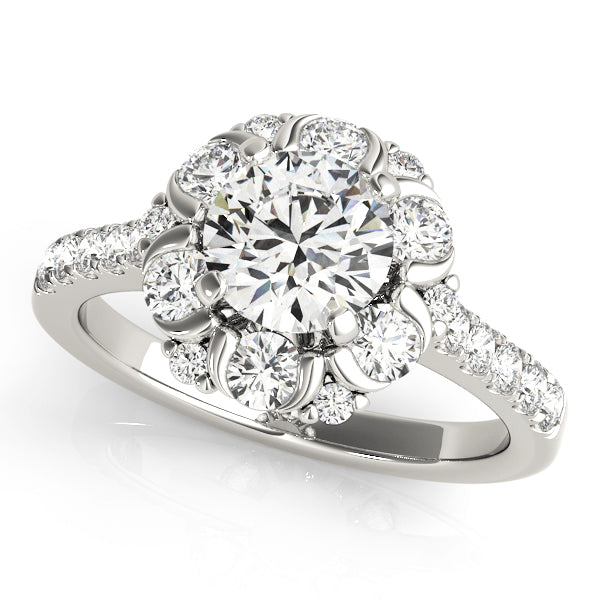 Cluster Halo Diamond Engagement Ring (7/8 ct. tw.)