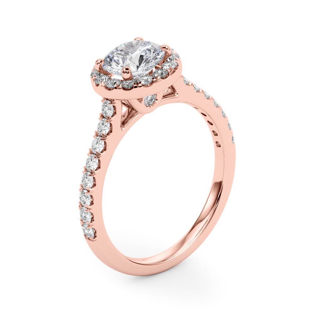 Halo Pavé Diamond Engagement Ring (1/3 ct. tw.)