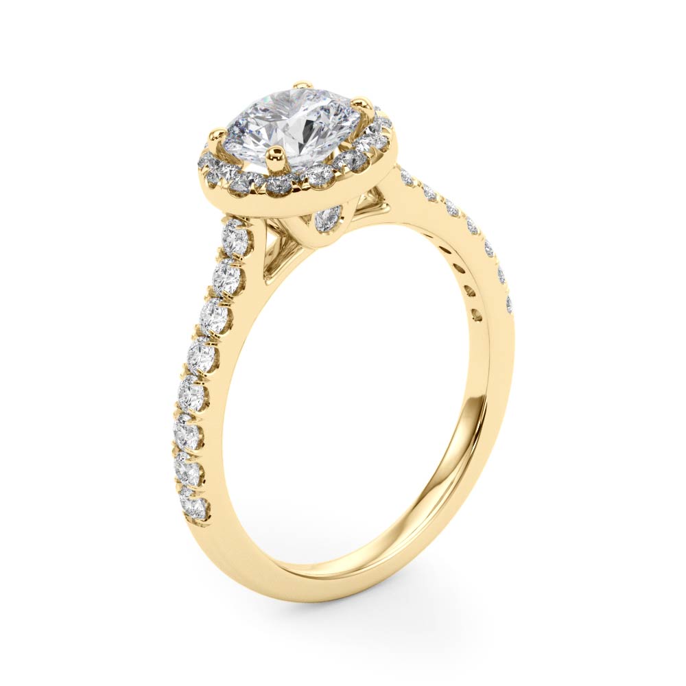 Halo Pavé Diamond Engagement Ring (1/3 ct. tw.)