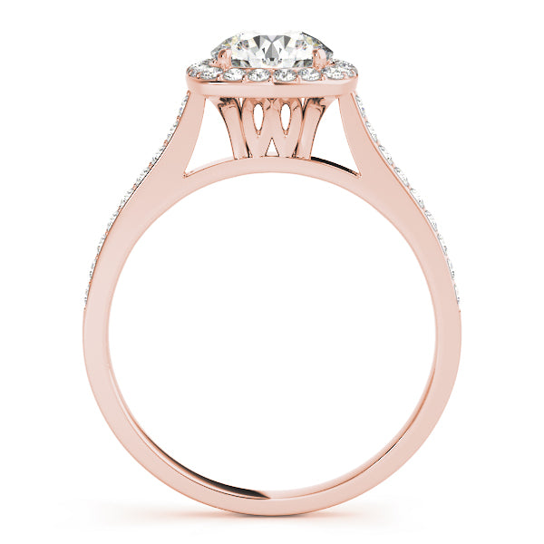 French Pavé Halo Diamond Engagement Ring (1/4 ct. tw.)