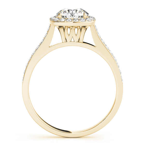 French Pavé Halo Diamond Engagement Ring (1/4 ct. tw.)