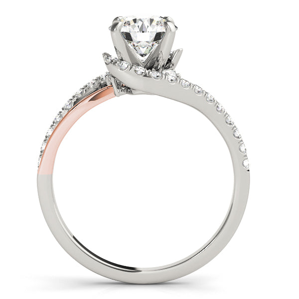 Petite Twist Diamond Engagement Ring Two-Tone (1/3 ct. tw.)