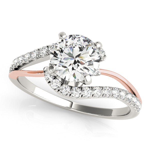 Petite Twist Diamond Engagement Ring Two-Tone (1/3 ct. tw.)
