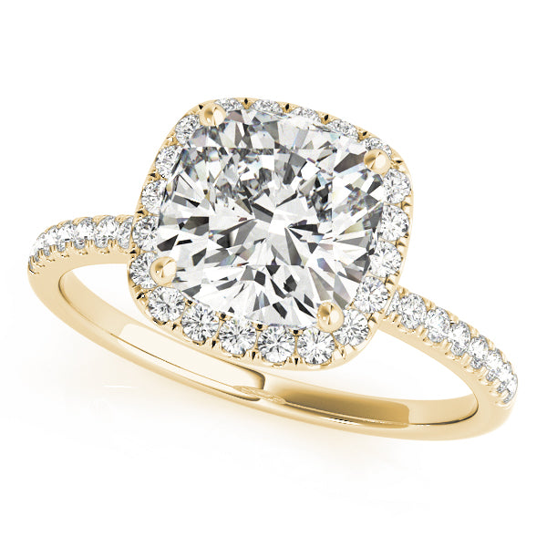 Halo Pavé Diamond Engagement Ring (1/4 ct. tw.)