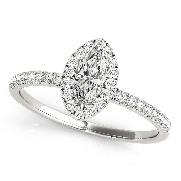 Halo Pavé Diamond Engagement Ring (1/4 ct. tw.)