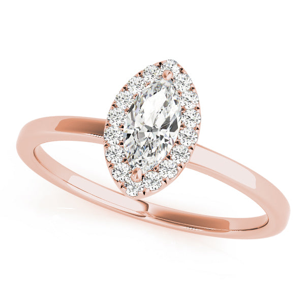 Marquise Halo Diamond Engagement Ring (1/8 ct. tw.)