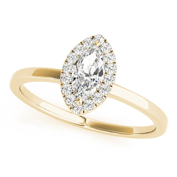 Marquise Halo Diamond Engagement Ring (1/8 ct. tw.)