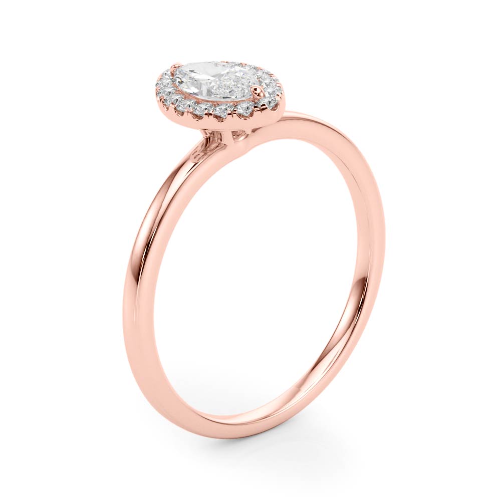 Marquise Halo Diamond Engagement Ring (1/8 ct. tw.)